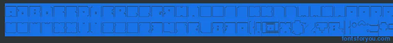 Lisätietoja BlockHollowInverse-fontista BlockHollowInverse-fontti – siniset fontit mustalla taustalla