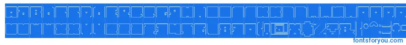 Czcionka BlockHollowInverse – niebieskie czcionki