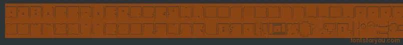 Шрифт BlockHollowInverse – коричневые шрифты на чёрном фоне