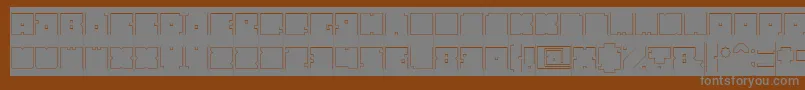 Шрифт BlockHollowInverse – серые шрифты на коричневом фоне
