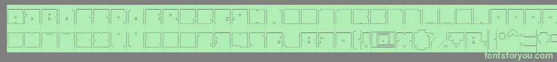 Шрифт BlockHollowInverse – зелёные шрифты на сером фоне