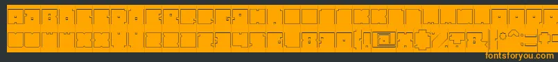 Шрифт BlockHollowInverse – оранжевые шрифты на чёрном фоне