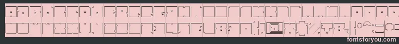 BlockHollowInverse Font – Pink Fonts on Black Background