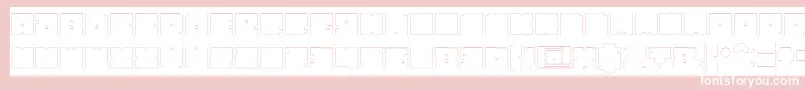 BlockHollowInverse Font – White Fonts on Pink Background