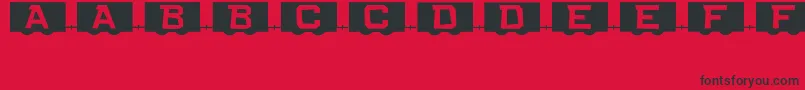 RailCarsJl Font – Black Fonts on Red Background