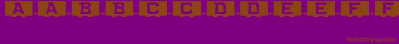 RailCarsJl Font – Brown Fonts on Purple Background