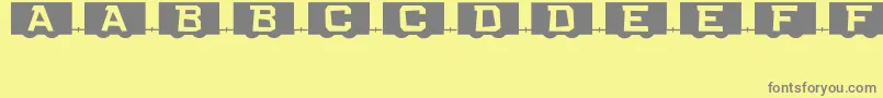 More about RailCarsJl Font RailCarsJl Font – Gray Fonts on Yellow Background