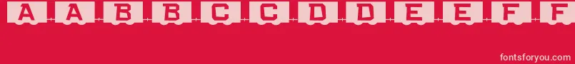 RailCarsJl Font – Pink Fonts on Red Background