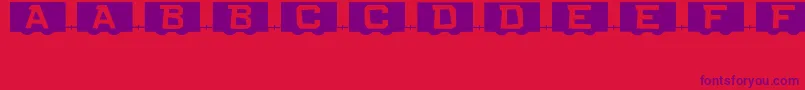 RailCarsJl Font – Purple Fonts on Red Background