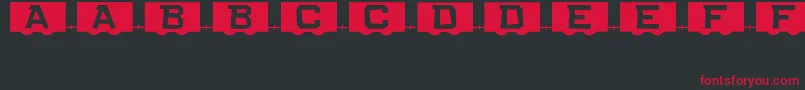 RailCarsJl Font – Red Fonts on Black Background