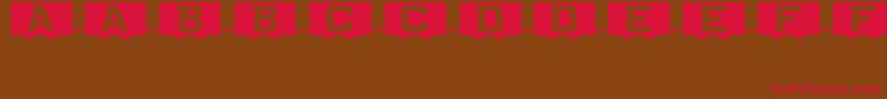 RailCarsJl Font – Red Fonts on Brown Background