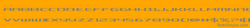 Alphamenexpand Font – Gray Fonts on Orange Background