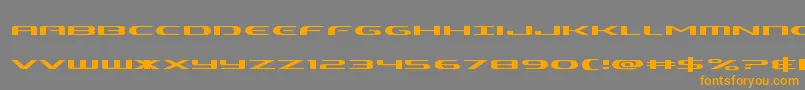 Alphamenexpand Font – Orange Fonts on Gray Background