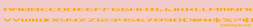 Alphamenexpand Font – Orange Fonts on Pink Background