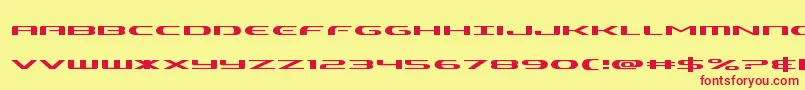 Alphamenexpand Font – Red Fonts on Yellow Background