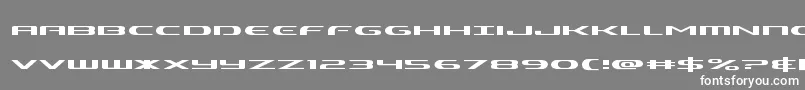 Alphamenexpand-Schriftart – Weiße Schriften auf grauem Hintergrund