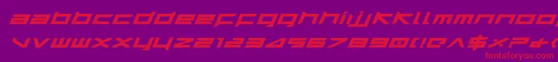 HarrierBoldExpandedItalic Font – Red Fonts on Purple Background