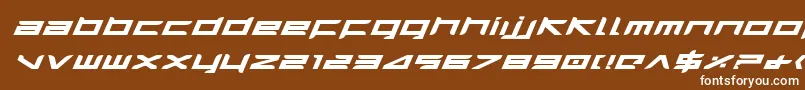 Шрифт HarrierBoldExpandedItalic – белые шрифты на коричневом фоне