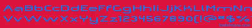 OmicronZetaPressed Font – Blue Fonts on Red Background