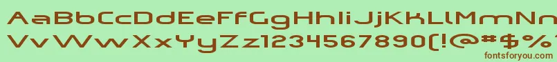 OmicronZetaPressed Font – Brown Fonts on Green Background