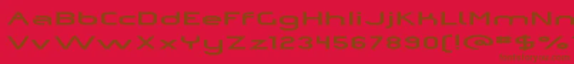 Police OmicronZetaPressed – polices brunes sur fond rouge