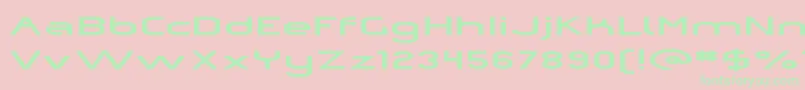 OmicronZetaPressed Font – Green Fonts on Pink Background