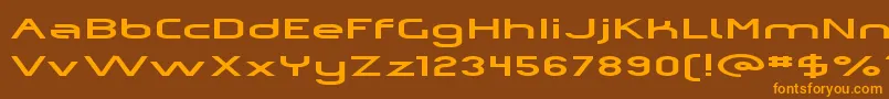 OmicronZetaPressed Font – Orange Fonts on Brown Background