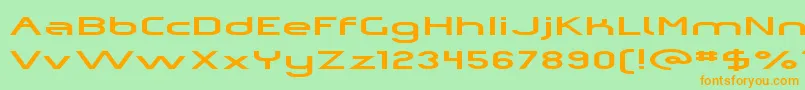 OmicronZetaPressed Font – Orange Fonts on Green Background