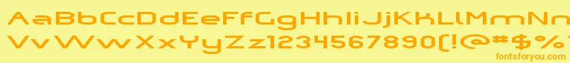 OmicronZetaPressed Font – Orange Fonts on Yellow Background