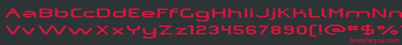 Шрифт OmicronZetaPressed – красные шрифты на чёрном фоне