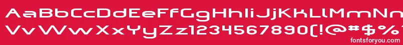 OmicronZetaPressed Font – White Fonts on Red Background