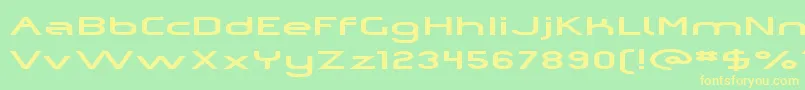 Fonte OmicronZetaPressed – fontes amarelas em um fundo verde