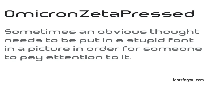 Review of the OmicronZetaPressed Font