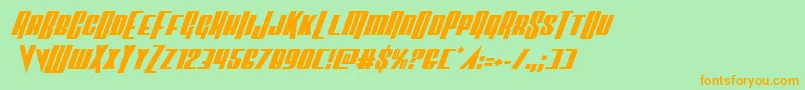 Подробнее о шрифте Vindicatorital Шрифт Vindicatorital – оранжевые шрифты на зелёном фоне