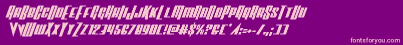 Vindicatorital Font – Pink Fonts on Purple Background