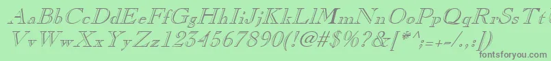 ChopinItalic Font – Gray Fonts on Green Background