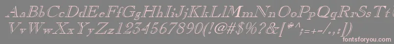 ChopinItalic Font – Pink Fonts on Gray Background