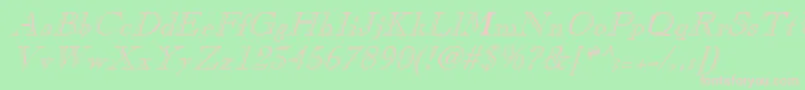 ChopinItalic Font – Pink Fonts on Green Background