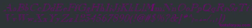 ChopinItalic Font – Purple Fonts on Black Background