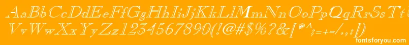 ChopinItalic Font – White Fonts on Orange Background