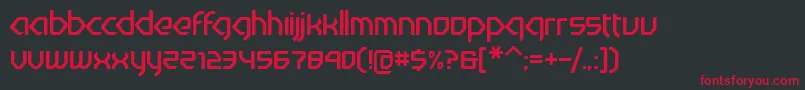 フォントNuetrina – 黒い背景に赤い文字