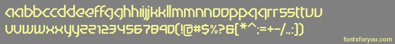 フォントNuetrina – 黄色のフォント、灰色の背景