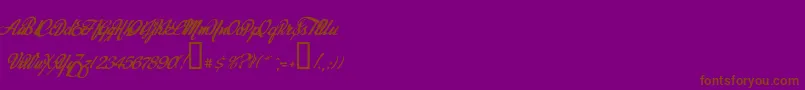 フォントToday – 紫色の背景に茶色のフォント