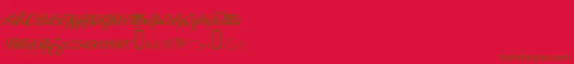 Today Font – Brown Fonts on Red Background