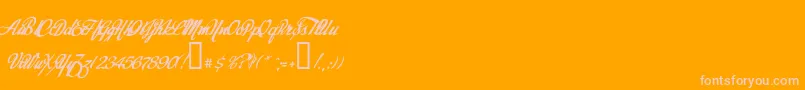 フォントToday – オレンジの背景にピンクのフォント