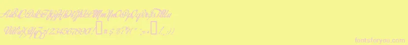 フォントToday – ピンクのフォント、黄色の背景