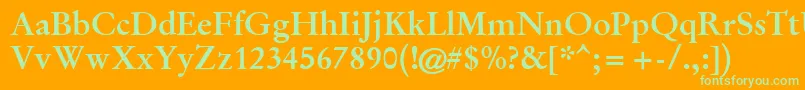 Garr65w Font – Green Fonts on Orange Background