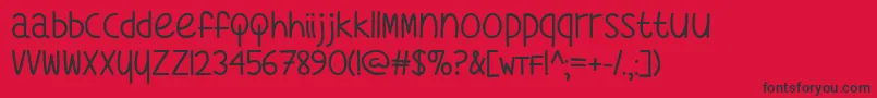 WhatsMyAgeAgain Font – Black Fonts on Red Background