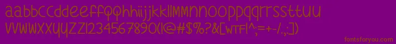fuente WhatsMyAgeAgain – Fuentes Marrones Sobre Fondo Morado