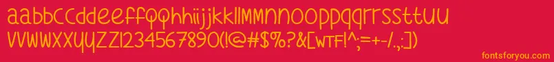 WhatsMyAgeAgain Font – Orange Fonts on Red Background